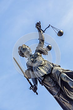 Statue of lady justice at the roemer photo