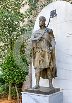 Statue of the last Byzantine emperor Constantine XI Palaiologos