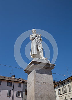 Statue of Lazzaro Spallanzani Scandiano Emilia Romagna Italy