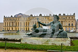 The Statue of Le Rhone in the Gardens of Versailles near Paris