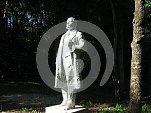 Statue of Lenin in the forest