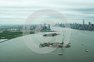 Statue of Liberty aerial, Statue of Liberty New York city from above