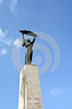 Statue of Liberty against the blue sky