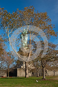 Statue of Liberty, back view. New York City , United States