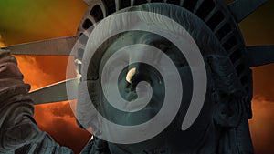 Statue of Liberty Close with Tear