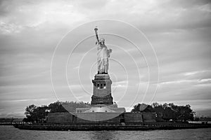 Statue of Liberty at dusk, New York City, USA