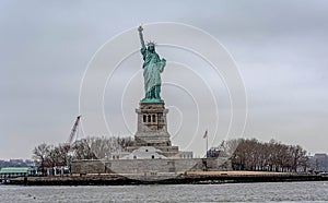 Statue of Liberty from the ferry boat, New York City