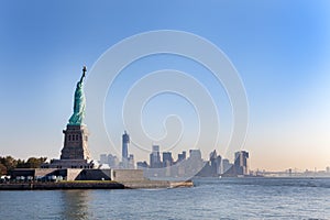 The Statue of Liberty and New York City