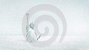 Statue Of Liberty Frozen In Ice Age