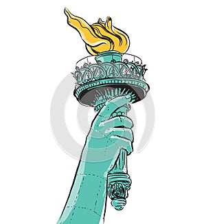 Statue of Liberty holding a torch