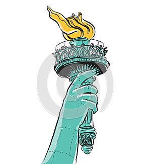 Statue of Liberty holding a torch photo