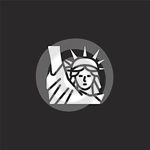 statue of liberty icon. Filled statue of liberty icon for website design and mobile, app development. statue of liberty icon from
