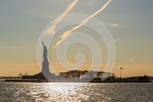 Statue of Liberty on Liberty Island in New York Harbor photo