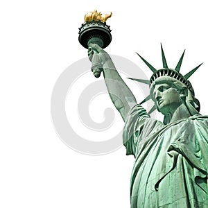 Statue of Liberty isolated on white background