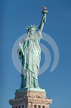 The Statue of Liberty and its basement in New York