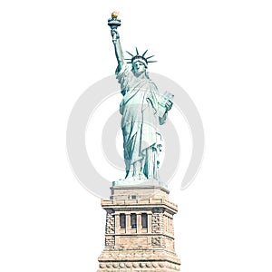 The Statue of Liberty, Landmarks of New York, isolated with clipping path