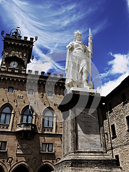 Statue of Liberty in the main square of San Marino