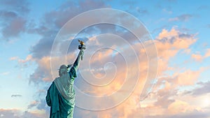 The statue of Liberty in Manhattan, New York City