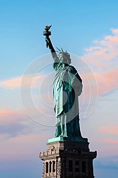 The statue of Liberty in Manhattan, New York City