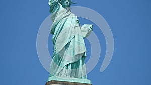 Statue of liberty manhattan New York City panoramic view