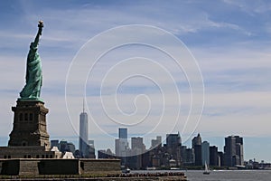 Statue of Liberty and Manhattan Skyline