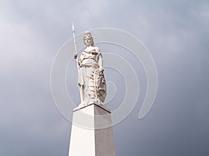 Statue of liberty on May Pyramid on Plaza de Mayo, Buenos Aires, Argentina