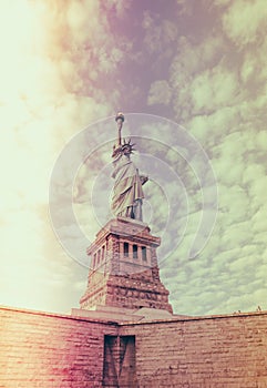 Statue of Liberty, New York City , USA . ( Filtered image proce