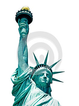 Statue of liberty new york city usa isolated