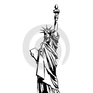 Statue of Liberty. New York landmark. American symbol. Vector si