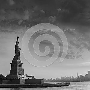 Statue of Liberty New York and Manhattan USA