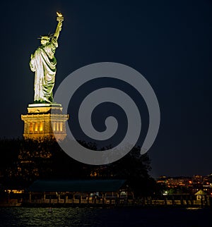 Statue of Liberty at night