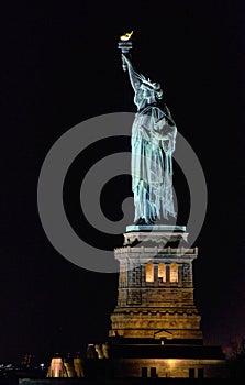 Statue of Liberty at night, New York City