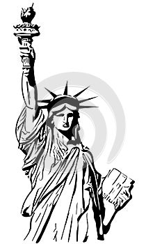 Statue of liberty, NY, vector image