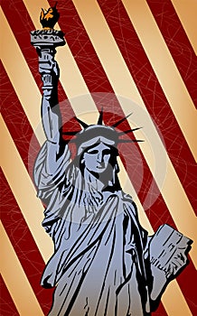 Statue of liberty, NY, vector image