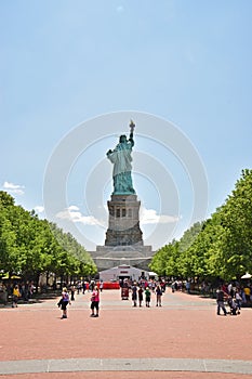 Statue of Liberty seen from Behind