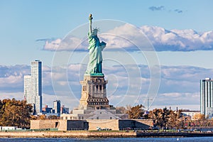 The Statue of Liberty seen from New York Harbor