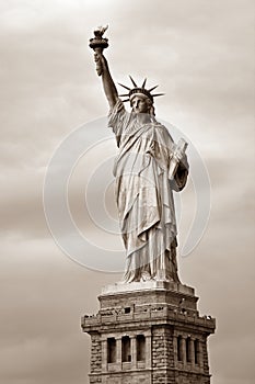 The Statue of Liberty - Sepia