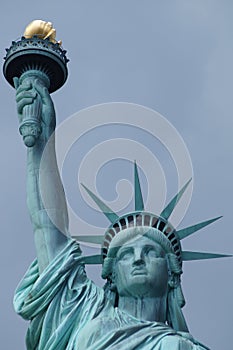 Statue of Liberty torch and face