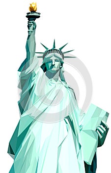 Statue of liberty of united states of amÃ©rica, illustration, poly style photo