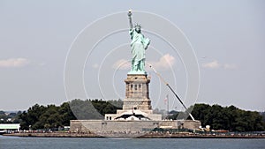 Statue of Liberty, viewed from Staten Island Ferry, New York, NY, USA