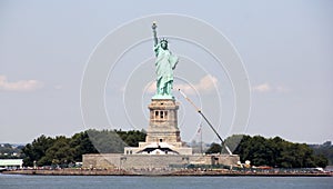 Statue of Liberty, viewed from Staten Island Ferry, New York, NY, USA