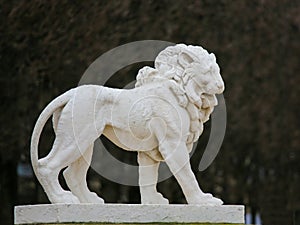 Statue of a Lion in the Jardin de Luxembourg, Paris, France