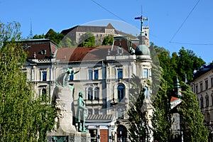 Statue in Ljubljana, Slovenia photo