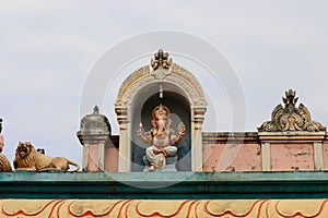 Statue Of Lord Ganesh On The Roof