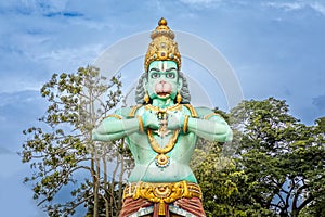Statue of Lord Hanuman in front of the Batu Caves in Kuala Lumpur