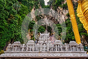 Statue of Lord Muragan and entrance at Batu Caves in Kuala Lumpur, Malaysia