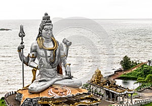 Statue of Lord Shiva in Murdeshwar, Karnataka. This 123 feet statue is at Arabian sea coast and is second tallest.