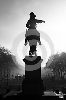 Statue of Louis XIV in front of Versailles Castle