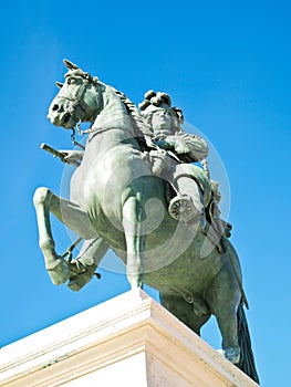 Statue of Louis XIV, king of France in Versailles photo