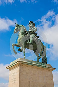 Statue of Louis XIV, Sun King of France in Versailles